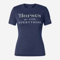 Oughton Women's Horses Go With Everything Tee - Iconic Navy
