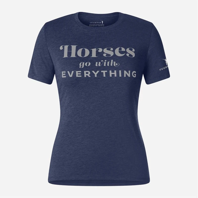 Oughton Women's Horses Go With Everything Tee - Iconic Navy 1 Oughton Women's Horses Go With Everything Tee - Iconic Navy