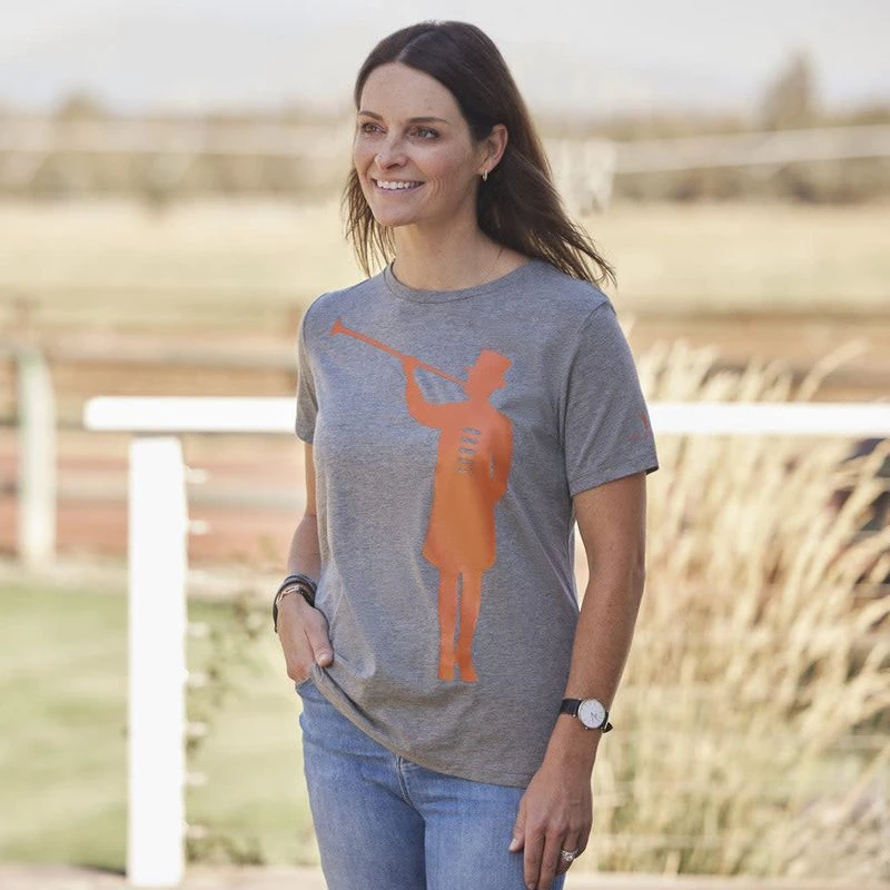 Oughton Women's Harold Logo Tee - Dapple Grey 2 Oughton Women's Harold Logo Tee - Dapple Grey - Image 2