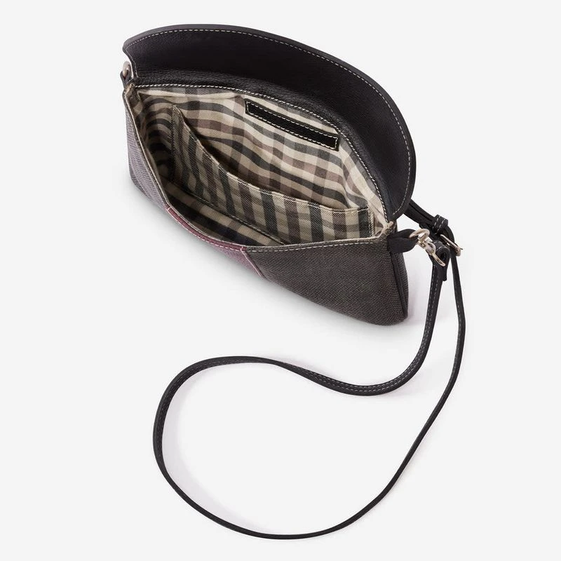 Oughton Vintage Canvas Paddock Crossbody - Graphite/Bordeaux 2 Oughton Vintage Canvas Paddock Crossbody - Graphite/Bordeaux - Image 2