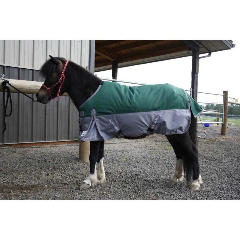 TuffRider Mini 1200D Ripstop Two Tone Standard Neck Turnout Blanket 200g - Hunter/Grey 1 TuffRider Mini 1200D Ripstop Two Tone Standard Neck Turnout Blanket 200g - Hunter/Grey