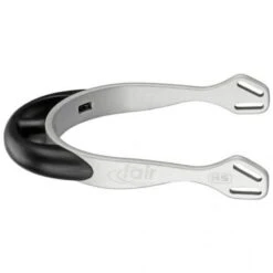 Herm Sprenger 20mm Rounded Neck Fairrider Spurs - Silver Aluminum/Black