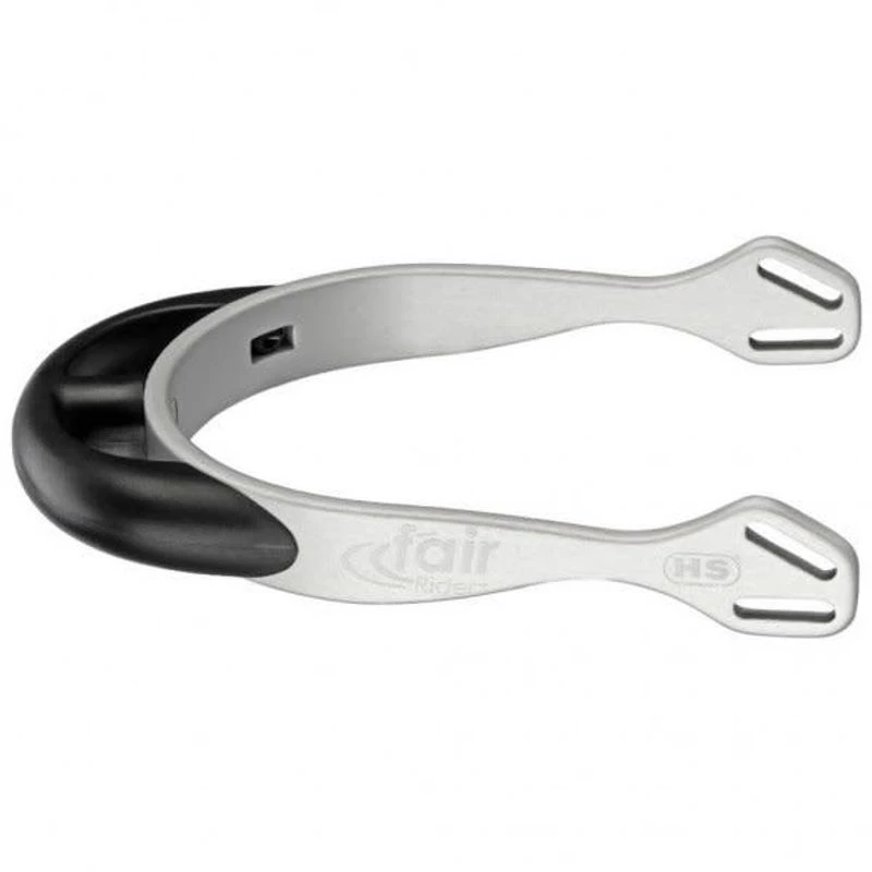 Herm Sprenger 20mm Rounded Neck Fairrider Spurs - Silver Aluminum/Black 1 Herm Sprenger 20mm Rounded Neck Fairrider Spurs - Silver Aluminum/Black
