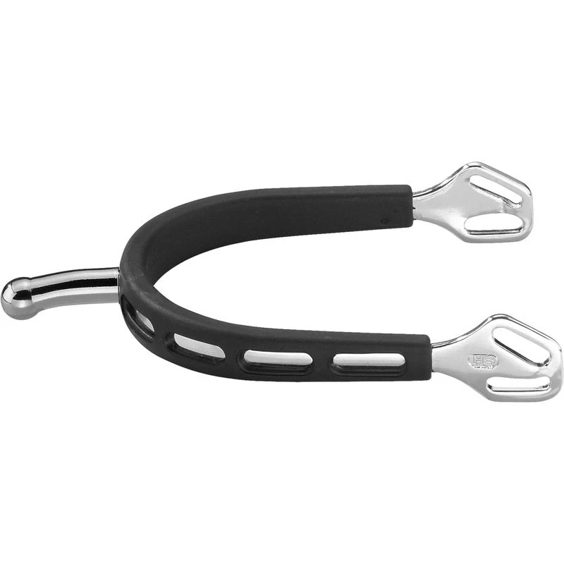 Herm Sprenger 30mm Ball Neck Ultra Fit Extra Grip Spurs - Stainless Steel/Black Grip 1 Herm Sprenger 30mm Ball Neck Ultra Fit Extra Grip Spurs - Stainless Steel/Black Grip