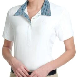 Romfh Women's Lindsay Short Sleeve Show Shirt - White/Bit Matrix