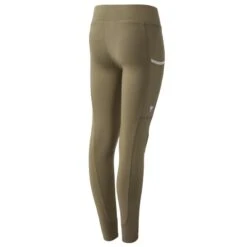Horze Kids' Morgan Knee Patch Riding Tights - Nutria