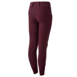 Horze Kids' Morgan Knee Patch Breeches - Fig Purple
