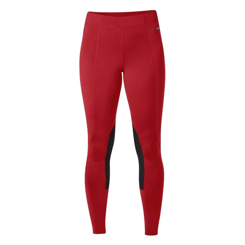 Kerrits Women's Flow Rise Knee Patch Performance Tights - Ruby 1 Kerrits Women's Flow Rise Knee Patch Performance Tights - Ruby