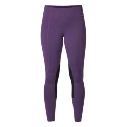 Kerrits Women's Flow Rise Knee Patch Performance Tights - Huckleberry