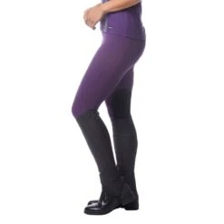 Kerrits Women's Flow Rise Knee Patch Performance Tights - Huckleberry -Tack Of The Day Store 610129 800 800