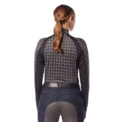 Kerrits Women's Always Cool Print Ice Fil Long Sleeve Shirt - Black Iron Bouquet/Black 7 Kerrits Women's Always Cool Print Ice Fil Long Sleeve Shirt - Black Iron Bouquet/Black -Tack Of The Day Store 610385 800 800