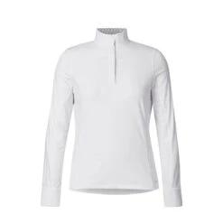 Kerrits Women's Affinity Long Sleeve Show Shirt - White/Iron Bouquet