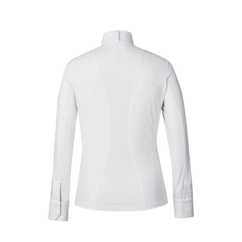 Kerrits Women's Affinity Long Sleeve Show Shirt - White/Iron Bouquet 2 Kerrits Women's Affinity Long Sleeve Show Shirt - White/Iron Bouquet - Image 2