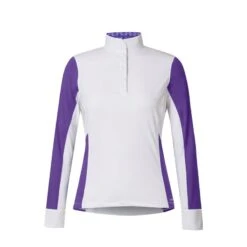 Kerrits Women's Affinity Long Sleeve Show Shirt - Iris/Iron Bouquet