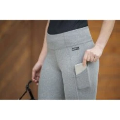 Kerrits Women's Free Style Knee Patch Pocket Tights - Charcoal Heather/Black -Tack Of The Day Store 610823 800 800