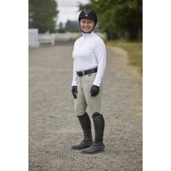 Kerrits Women's Encore Long Sleeve Show Shirt - White/Lucky Diamond -Tack Of The Day Store 611207 800 800