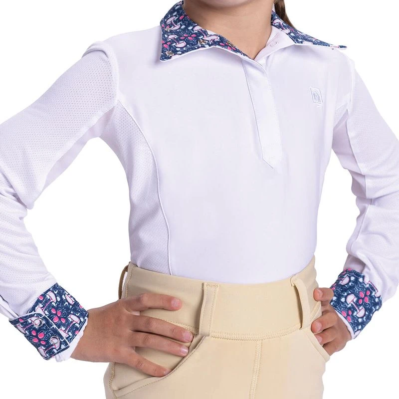 Romfh Kids' Sarah Long Sleeve Shirt Snap - White/LillyBits Juicy Pink 1 Romfh Kids' Sarah Long Sleeve Shirt Snap - White/LillyBits Juicy Pink