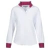 Ovation Women's Jorden Full Snap Show Shirt - White/Vintage Rein Orchid
