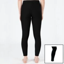 Irideon Kids' Powerstretch Knee Patch Breeches W/Sock - Black