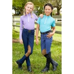 RJ Classics Kids' Avery Grey Label Knee Patch Breeches - Crown Blue -Tack Of The Day Store 623418 800 800