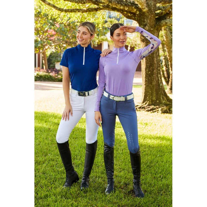 RJ Classics Women's Harper Silicone Knee Patch Breeches - Crown Blue 2 RJ Classics Women's Harper Silicone Knee Patch Breeches - Crown Blue - Image 2