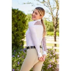RJ Classics Women's Carly 37.5 Show Shirt - White/Purple Paisley 8 RJ Classics Women's Carly 37.5 Show Shirt - White/Purple Paisley -Tack Of The Day Store 624304 800 800