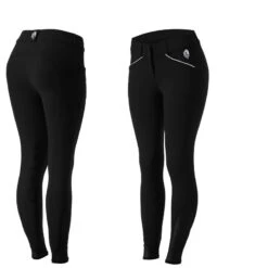 Equinavia Women's Astrid Silicone Knee Patch Breeches - Black/White