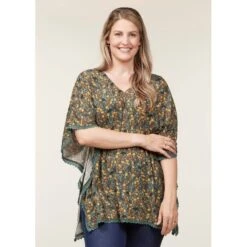 EQL Women's Daydream Gauze Tunic - Cypress Hoofprint Meadow 6 EQL Women's Daydream Gauze Tunic - Cypress Hoofprint Meadow -Tack Of The Day Store 644604 800 800