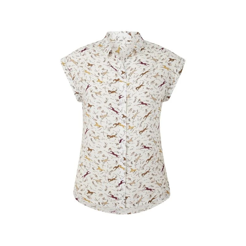 EQL Women's Horizon Rolled Cuff Shirt - Soft White Spring Fever 1 EQL Women's Horizon Rolled Cuff Shirt - Soft White Spring Fever