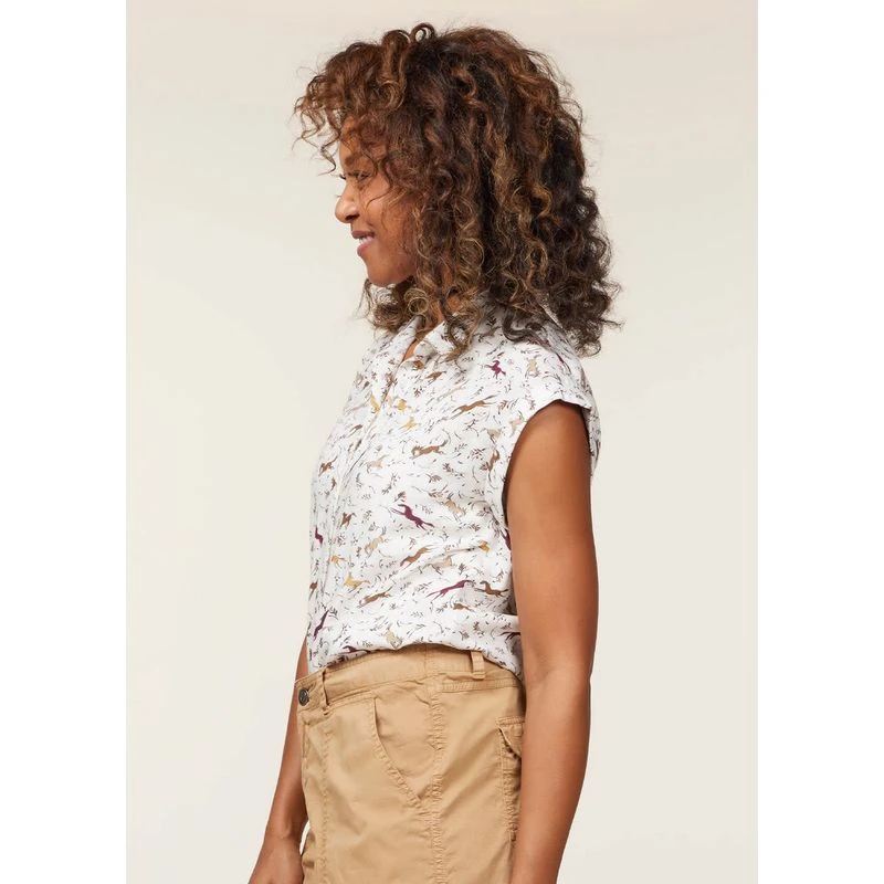 EQL Women's Horizon Rolled Cuff Shirt - Soft White Spring Fever 3 EQL Women's Horizon Rolled Cuff Shirt - Soft White Spring Fever - Image 3