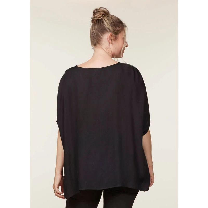 EQL Women's Embroidered EQ Stripe Top - Black 4 EQL Women's Embroidered EQ Stripe Top - Black - Image 4