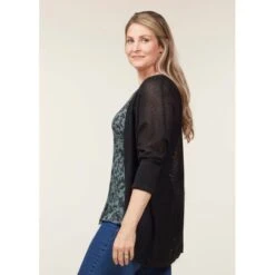 EQL Women's Mesh Cocoon Cardigan - Black -Tack Of The Day Store 644799 800 800