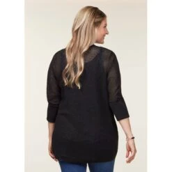 EQL Women's Mesh Cocoon Cardigan - Black -Tack Of The Day Store 644800 800 800