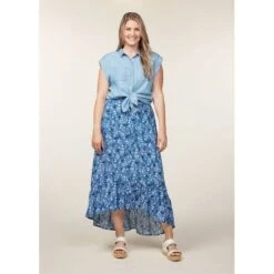 EQL Women's Tencel Rolled Cuff Shirt - Chambray -Tack Of The Day Store 644825 800 800