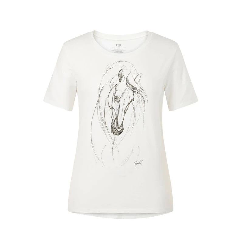 EQL Women's Graceful Horse T-Shirt - Soft White 1 EQL Women's Graceful Horse T-Shirt - Soft White