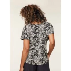 EQL Women's Allure Ecovero Short Sleeve Top - Black Eq Lace -Tack Of The Day Store 645303 800 800