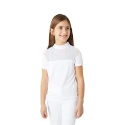 Horze Kids' Kaya Show Shirt - Brilliant White -Tack Of The Day Store 648527 800 800 1