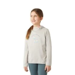 Horze Kids' Chloe Technical Hoodie - Pumice Stone