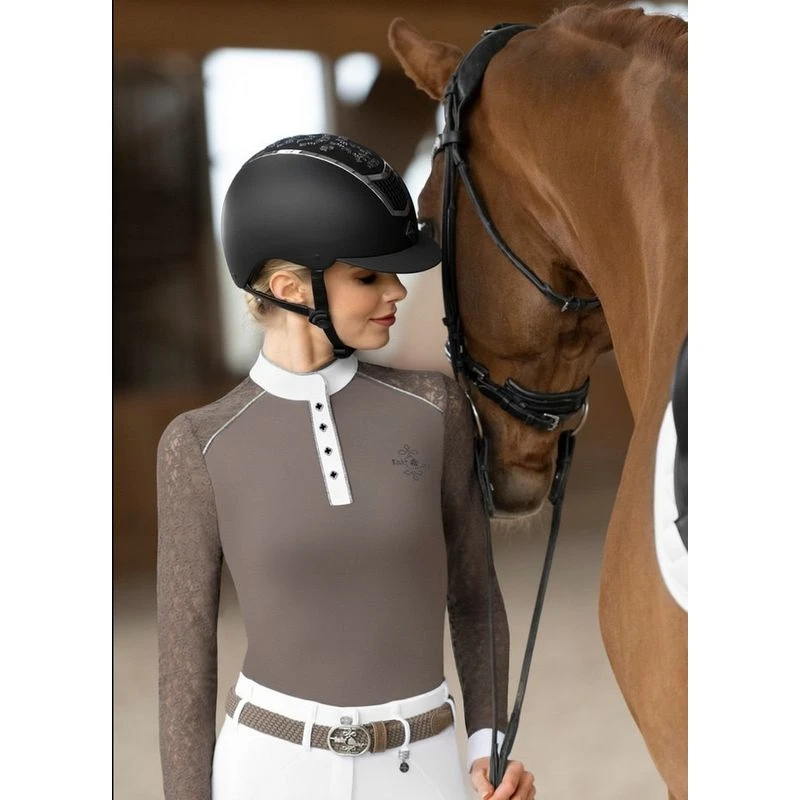 Fair Play Women's Anita Long Sleeve Competition Shirt - Taupe Grey 3 Fair Play Women's Anita Long Sleeve Competition Shirt - Taupe Grey - Image 3