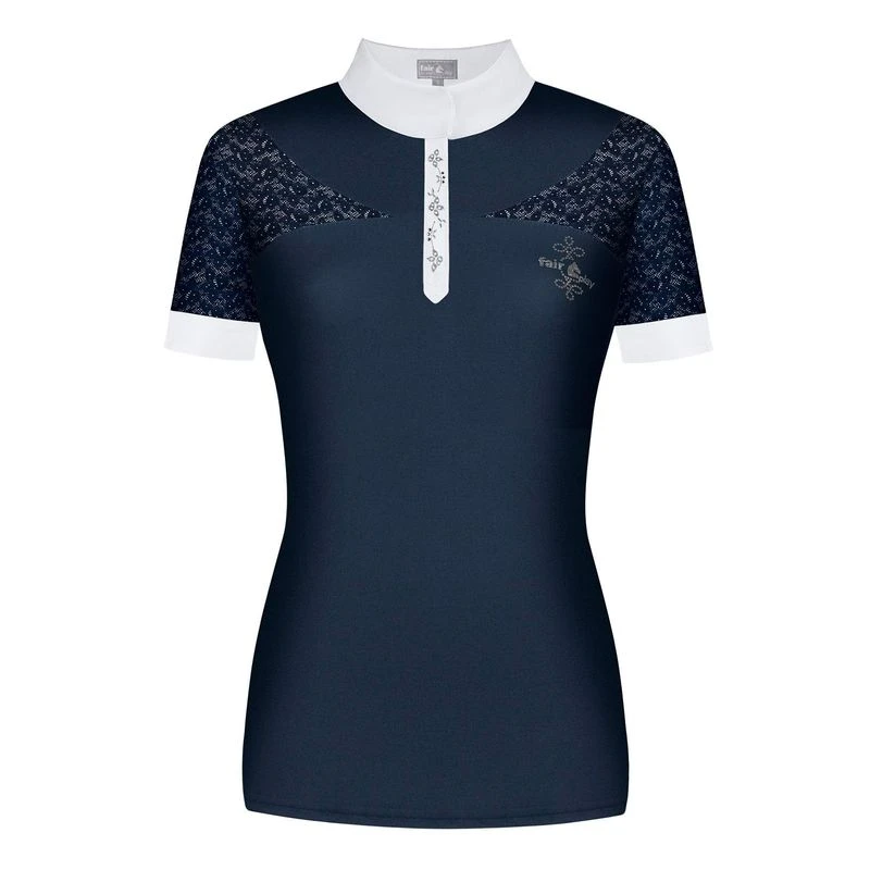 Fair Play Women's Alexis Short Sleeve Competition Shirt - Navy 1 Fair Play Women's Alexis Short Sleeve Competition Shirt - Navy