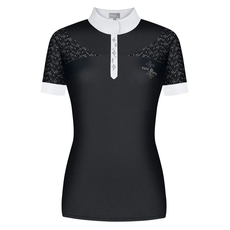 Fair Play Women's Alexis Short Sleeve Competition Shirt - Black 1 Fair Play Women's Alexis Short Sleeve Competition Shirt - Black
