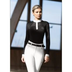 Fair Play Women's Aiko Long Sleeve Competition Shirt - Black -Tack Of The Day Store 655530 800 800