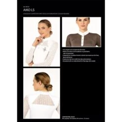 Fair Play Women's Aiko Long Sleeve Competition Shirt - Steel Blue 5 Fair Play Women's Aiko Long Sleeve Competition Shirt - Steel Blue -Tack Of The Day Store 655662 800 800