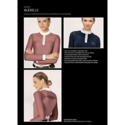 Fair Play Women's Alexis Long Sleeve Competition Shirt - Navy -Tack Of The Day Store 655797 800 800