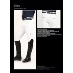 Fair Play Men's Simon Sillicon Patch Breeches - White 7 Fair Play Men's Simon Sillicon Patch Breeches - White -Tack Of The Day Store 656112 800 800