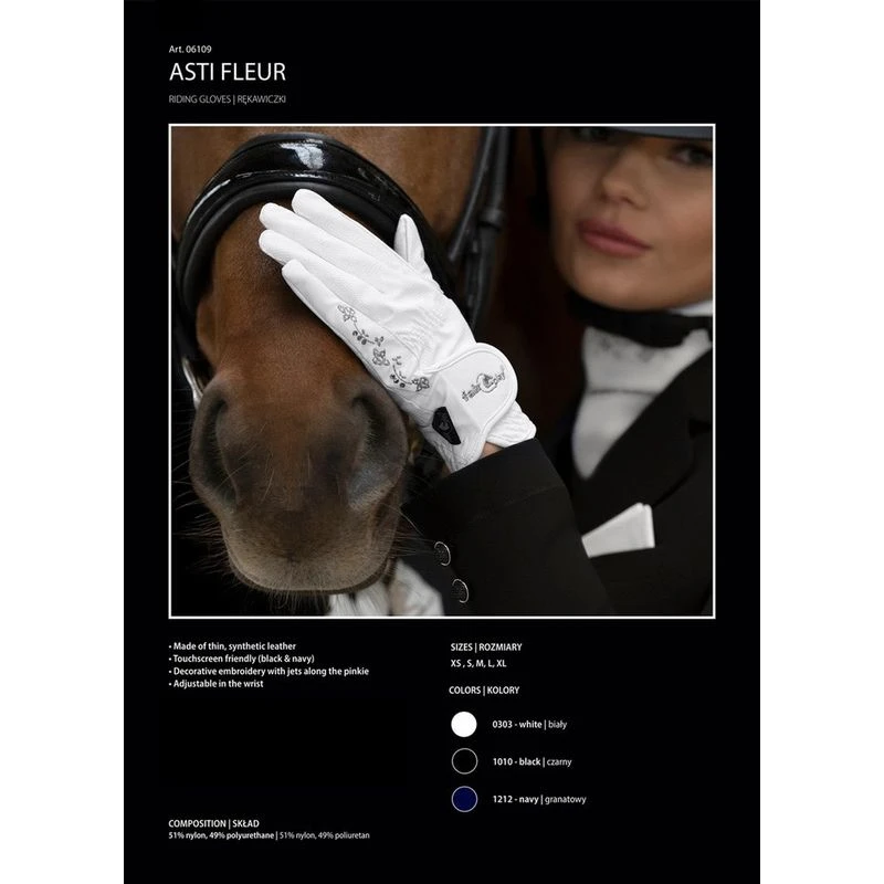 Fair Play Asti Fleur Gloves - Black 2 Fair Play Asti Fleur Gloves - Black - Image 2