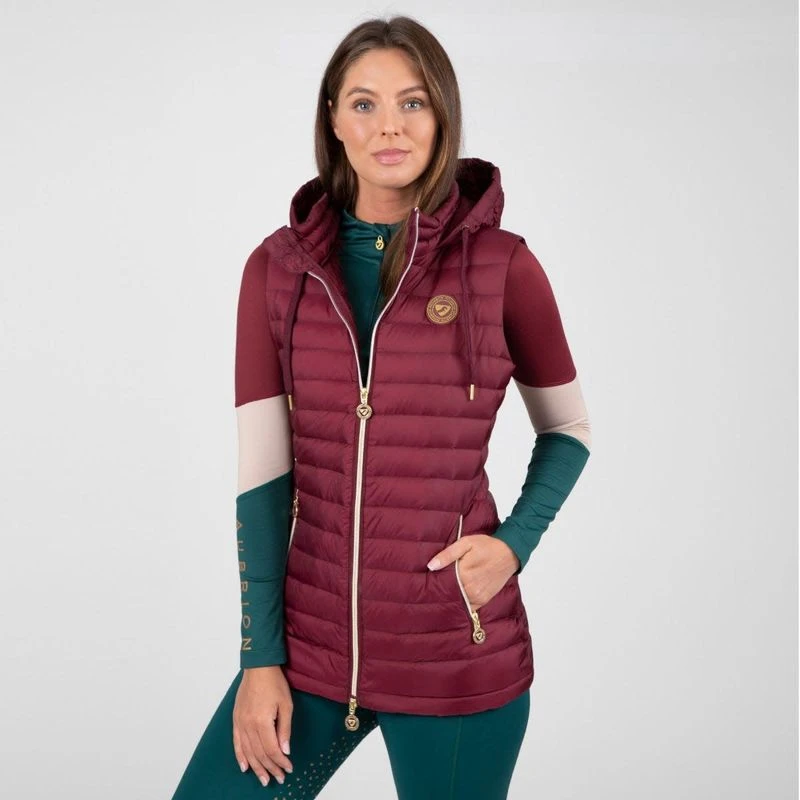 Shires Aubrion Women's Norwood Packaway Vest - Wine 2 Shires Aubrion Women's Norwood Packaway Vest - Wine - Image 2
