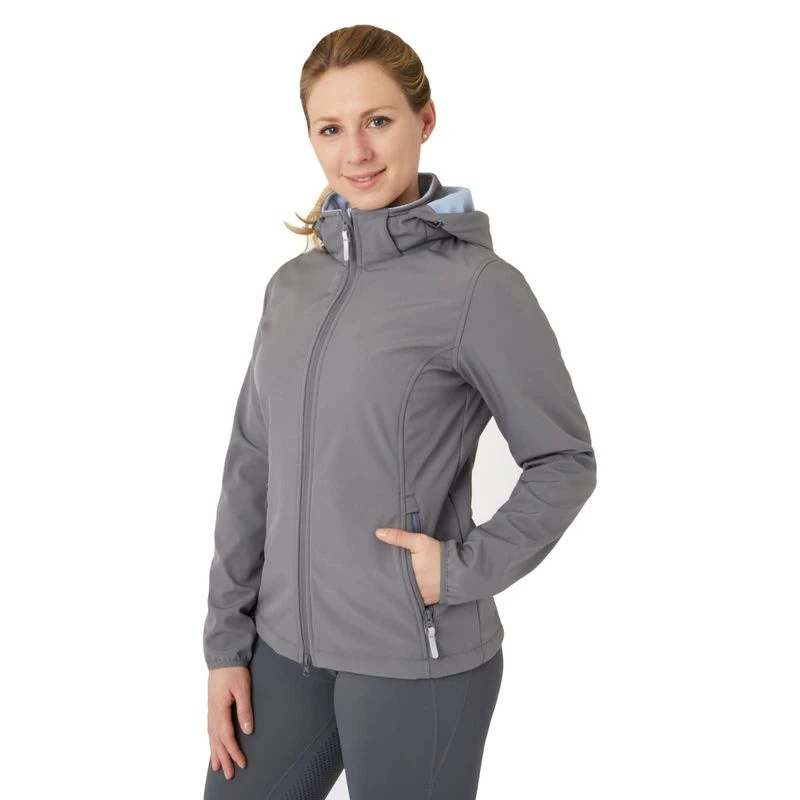 Horze Women's Trisha Softshell Jacket - Smoked Pearl Grey 2 Horze Women's Trisha Softshell Jacket - Smoked Pearl Grey - Image 2