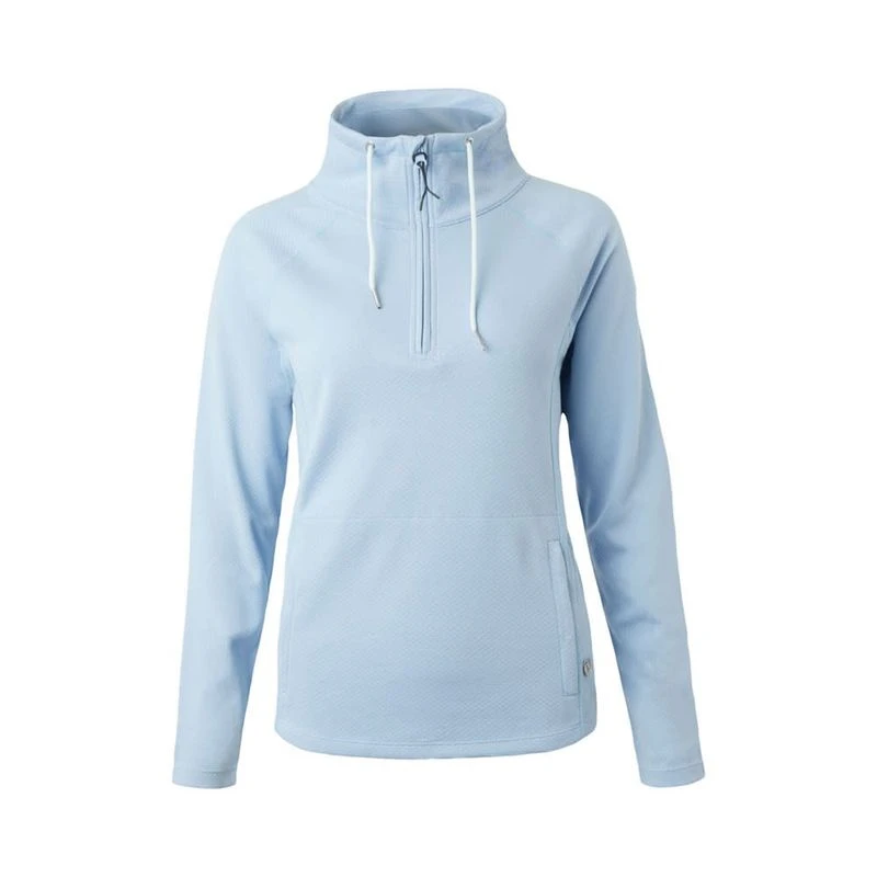 Horze Women's Ira Technical Half Zip Sweatshirt With High Neck - Cashmere Blue 1 Horze Women's Ira Technical Half Zip Sweatshirt With High Neck - Cashmere Blue