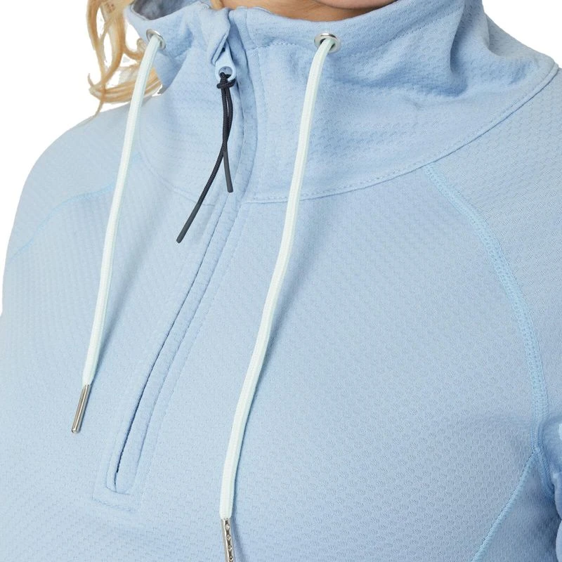 Horze Women's Ira Technical Half Zip Sweatshirt With High Neck - Cashmere Blue 4 Horze Women's Ira Technical Half Zip Sweatshirt With High Neck - Cashmere Blue - Image 4